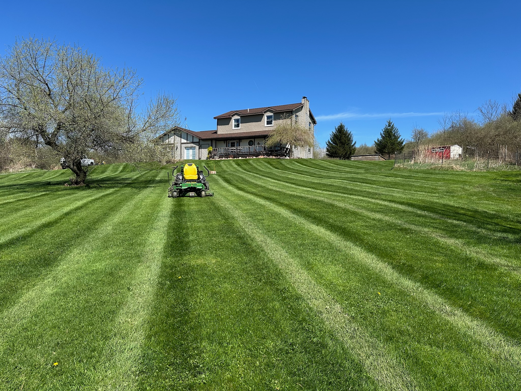 Weekly lawn maintenance